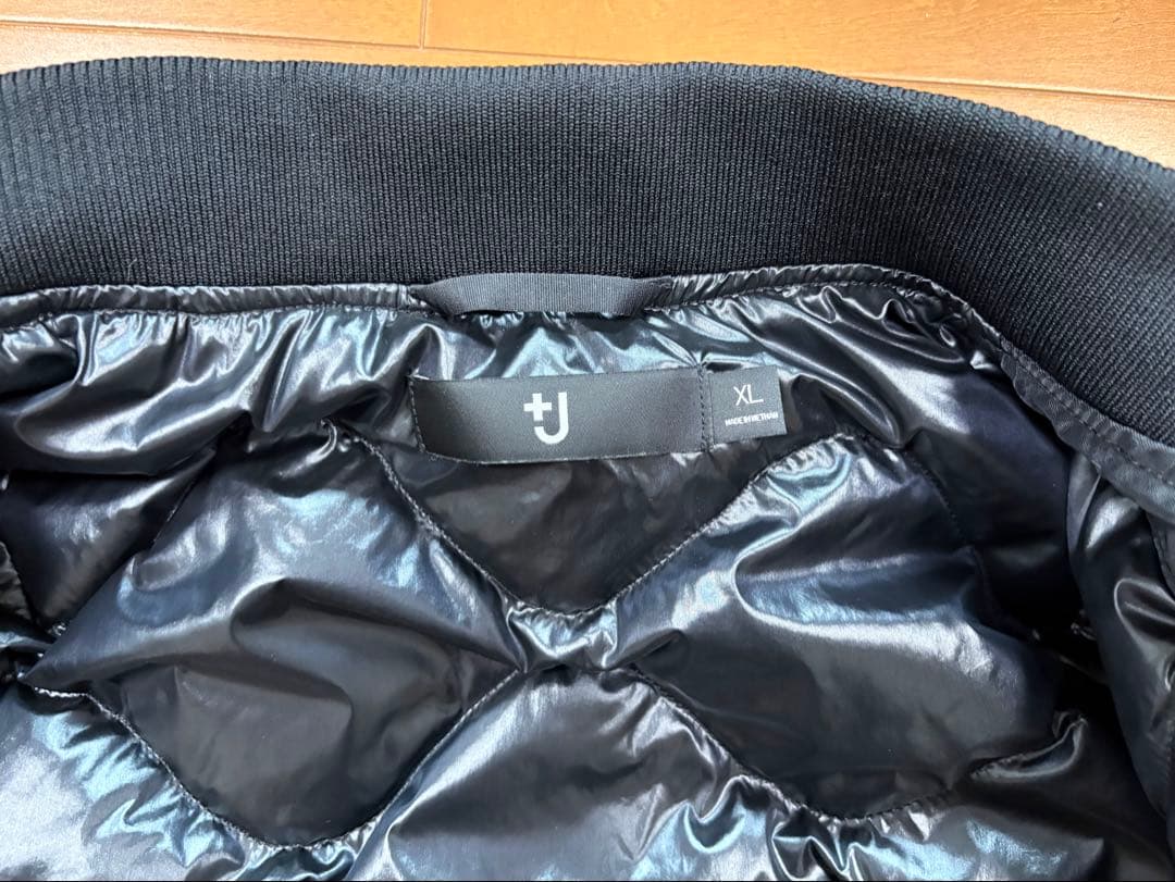 【美品】UNIQLO +J ハイブリッドダウンオーバーサイズMA-1 黒 XL
