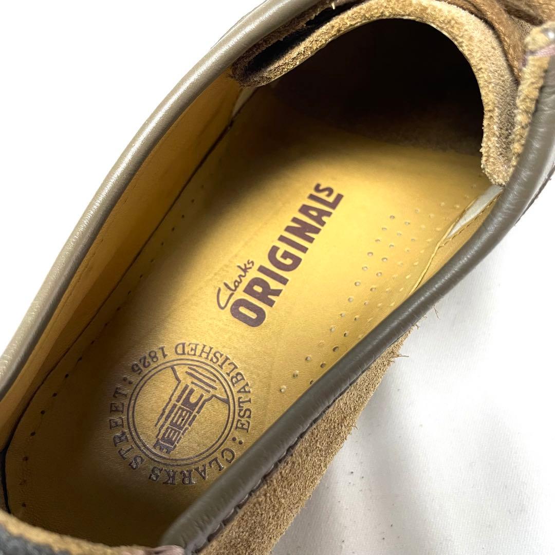 Clarks クラークス27cm ナタリー 本革 ベージュ チャーム付き 美品