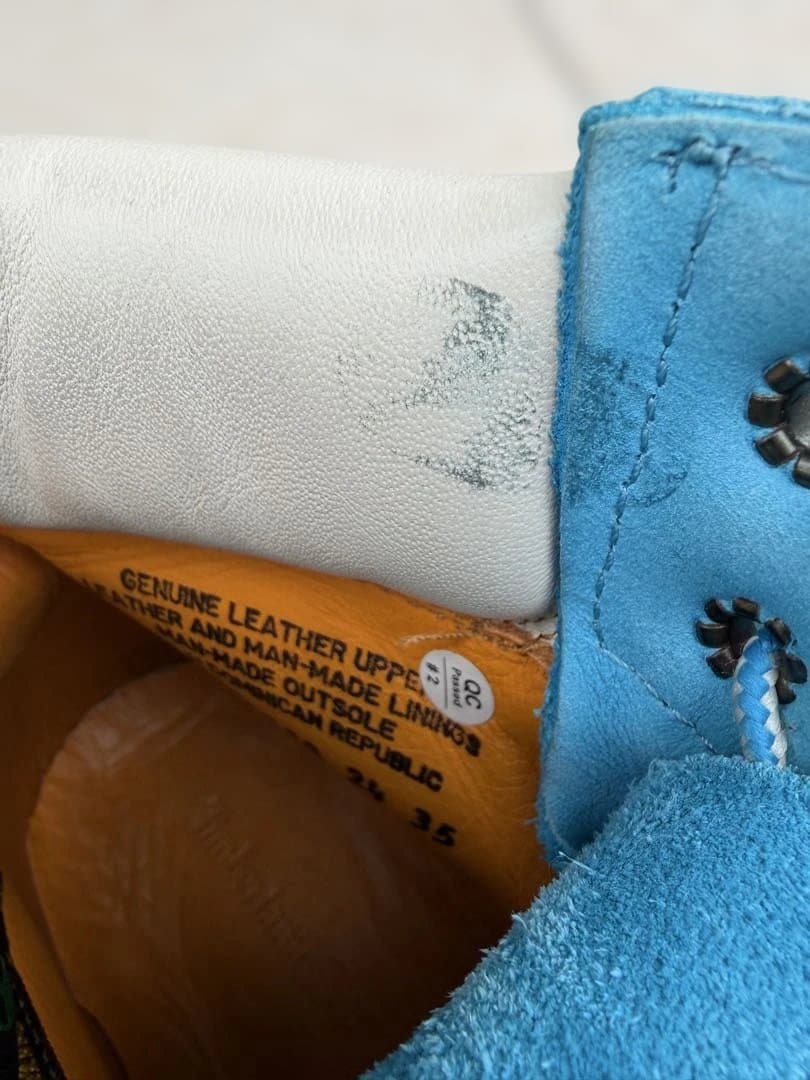 Timberland ブーツ ターコイズブルー 7インチ W