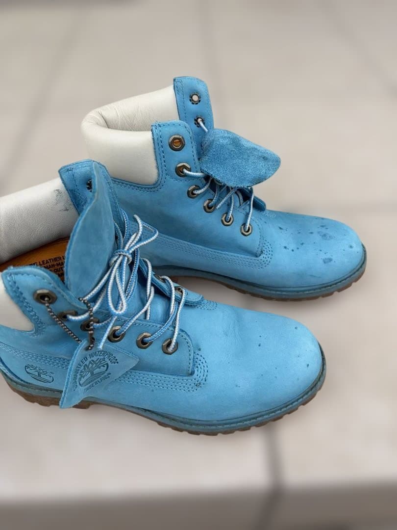 Timberland ブーツ ターコイズブルー 7インチ W