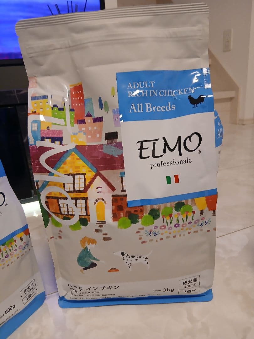 ELMO ドッグフード チキン 3kg１袋　800g３袋