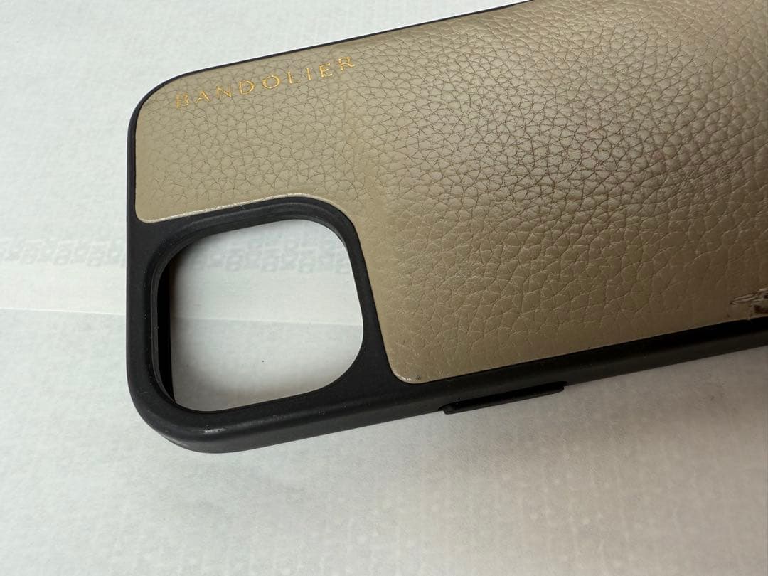 BANDOLIER iPhone14スマホケース トープ レザー ストラップ付き