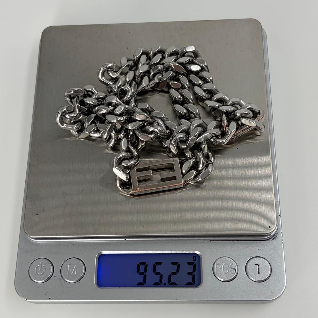 FENDI バゲット ネックレス 喜平チェーン シルバー ズッカ 958