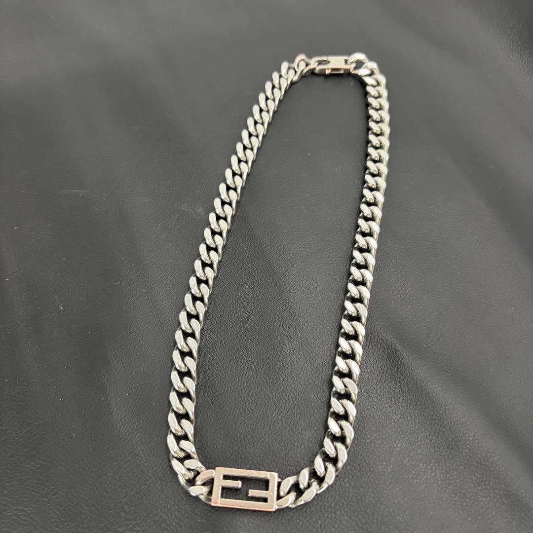 FENDI バゲット ネックレス 喜平チェーン シルバー ズッカ 958