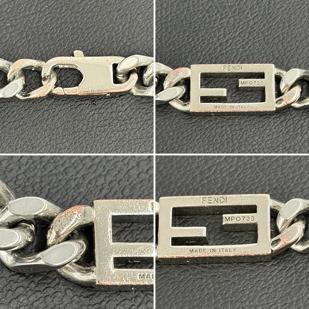 FENDI バゲット ネックレス 喜平チェーン シルバー ズッカ 958