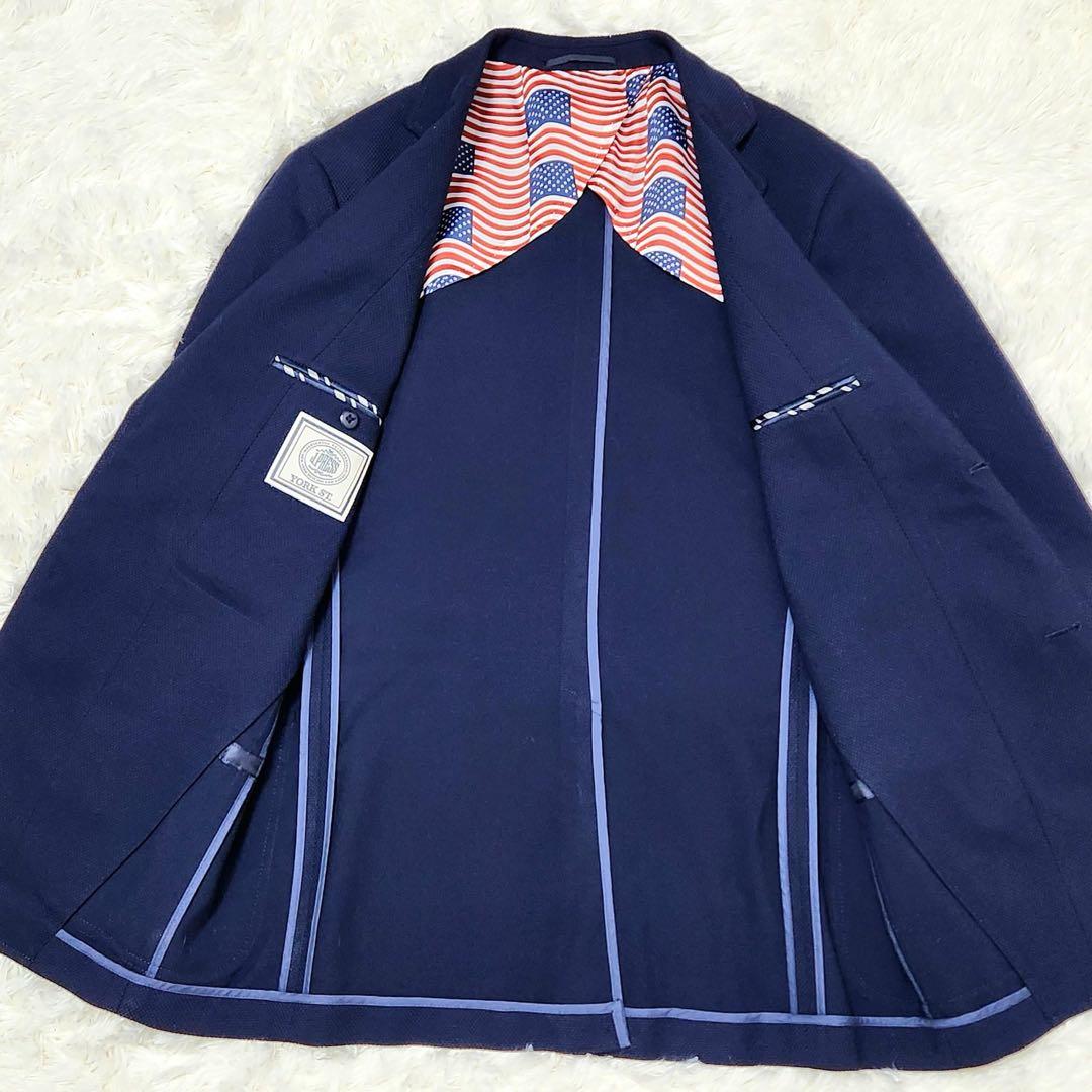 近年モデル✨ J.PRESS YORK.st ブレザー 紺ブレ 銀ボタン 星条旗