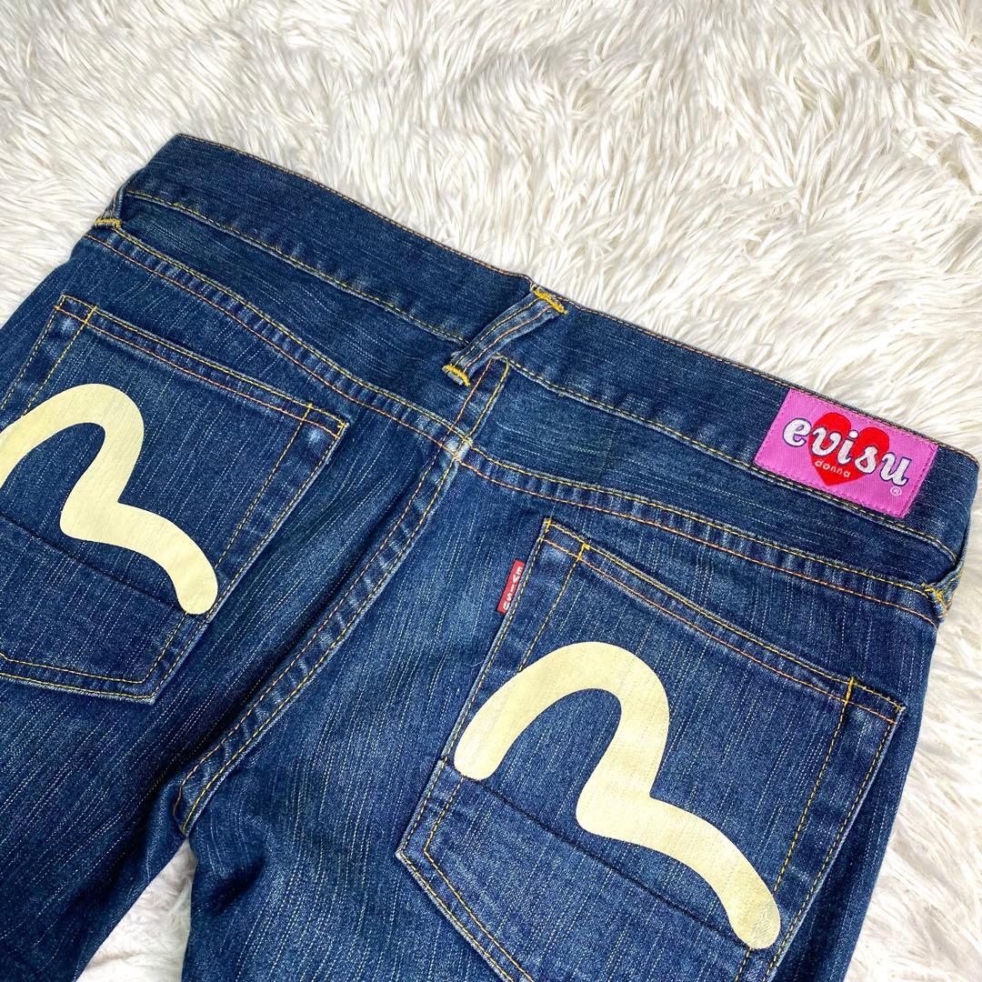 美品✨evisu donna デニム カモメ ストレッチ M レディース 綿