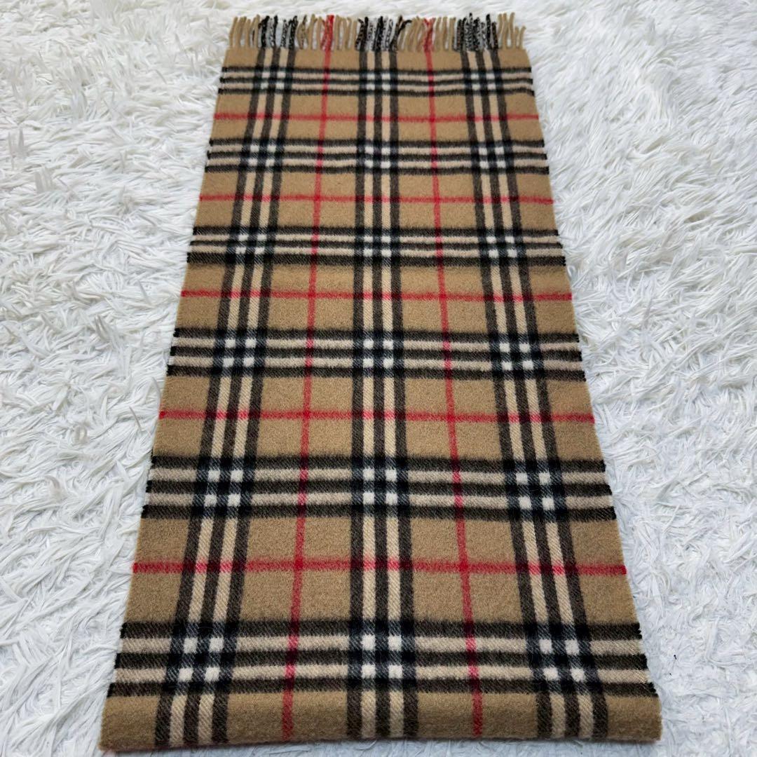 美品✨ バーバリーロンドン カシミヤ100% マフラー ノバチェック 英国製