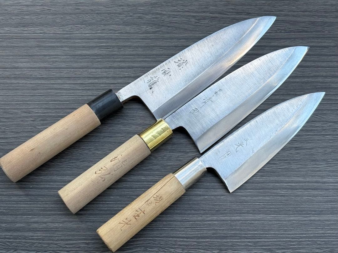 【セット】清弘 堺刀司 重光 瑞雲龍 出刃 180mm 165mm 150mm