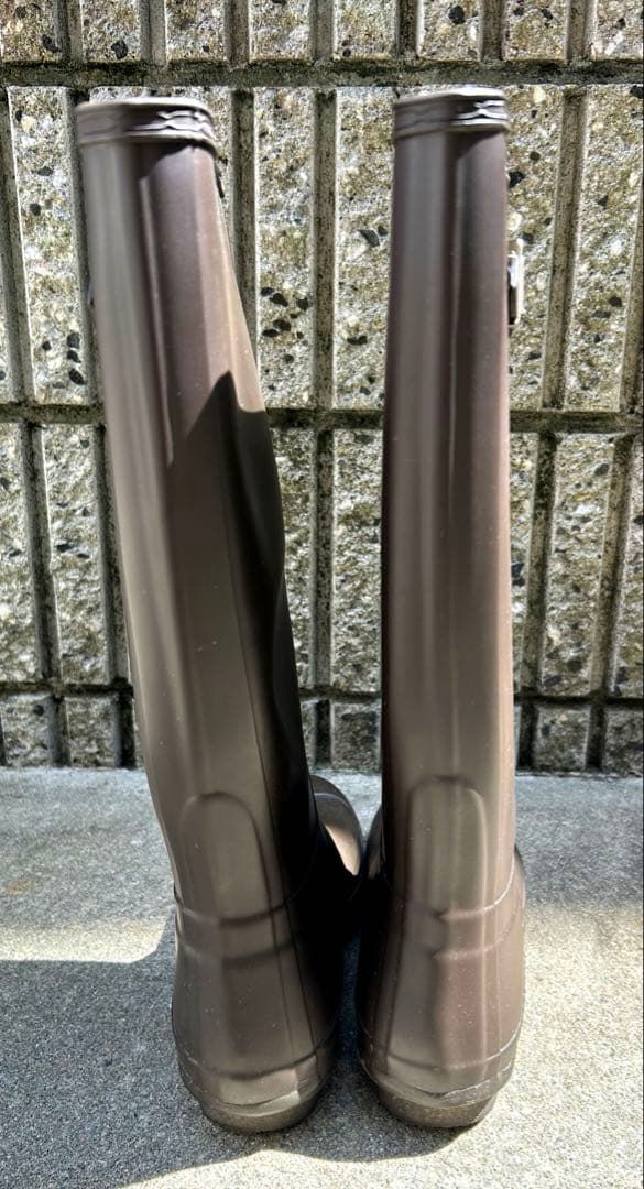 HUNTER ブラウン 長靴 バックル付き