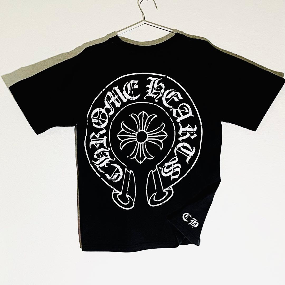 CHROME HEARTS　ホースシュー　　バック ブラック Tシャツ