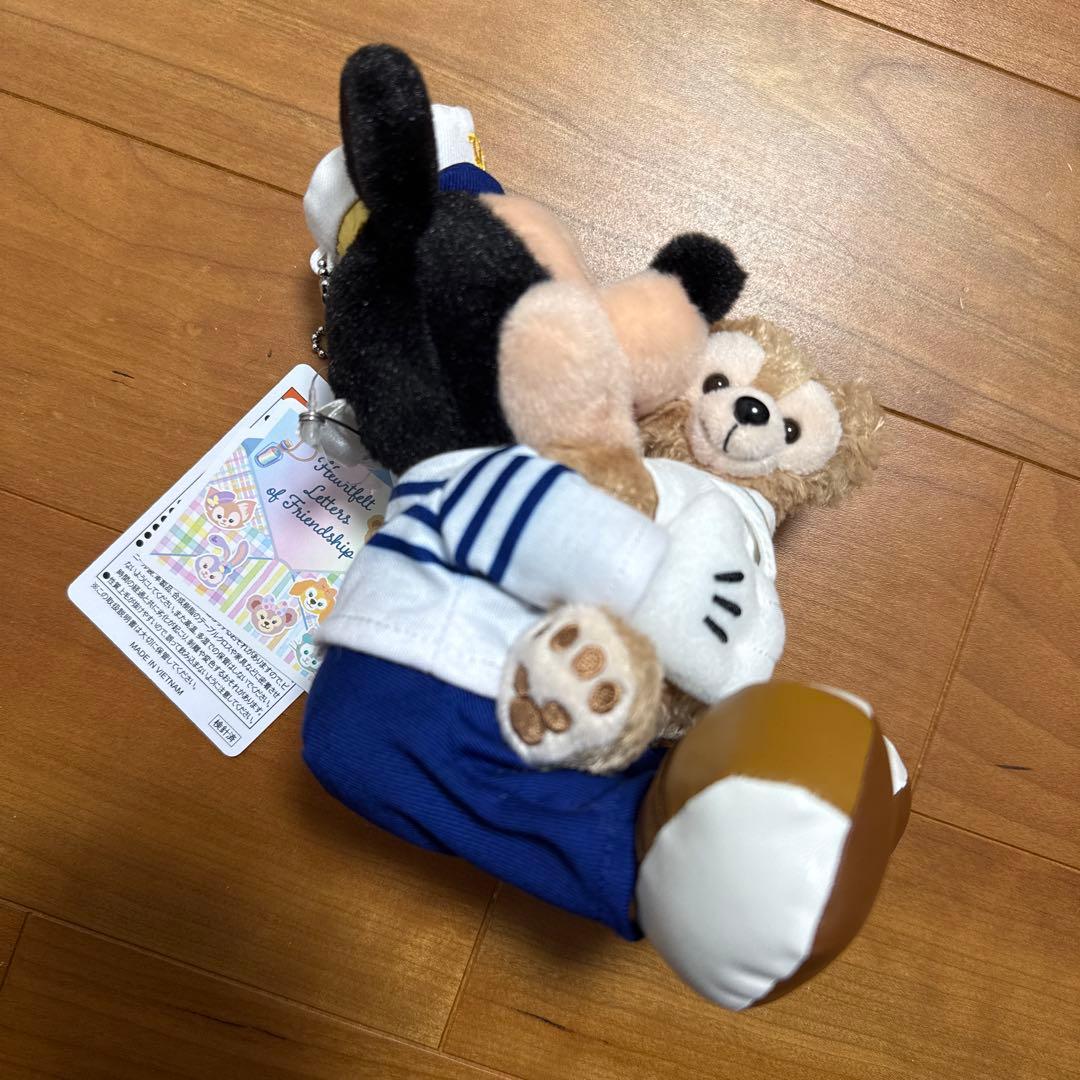 ハートフェルトレターズオブフレンドシップ ぬいぐるみバッジ ダッフィー ミッキー
