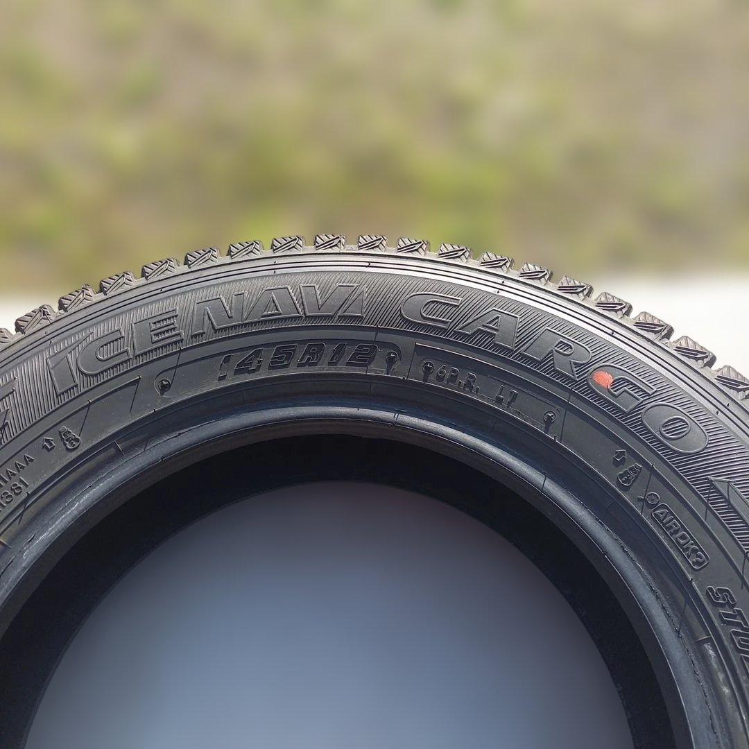グッドイヤー　アイスナビ　カーゴ　145R12 バリ溝　タイヤ　4本