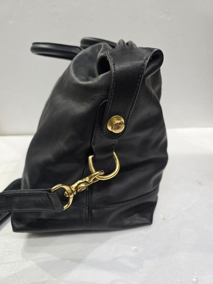 MT650　コーチ　COACH　ボストンバッグ　レザー　黒　美品