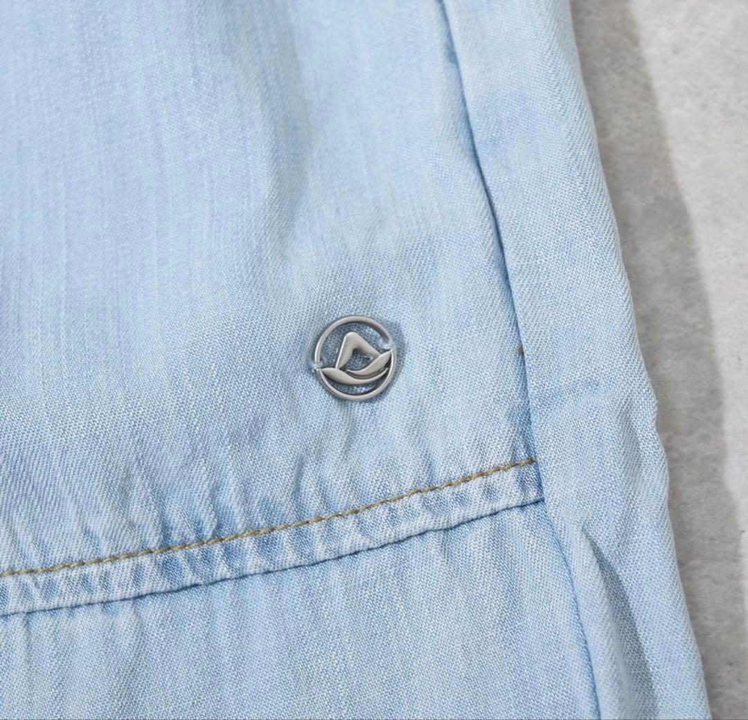 アンダール andar Ice Tencel デニムワイドパンツ クリーンブルー