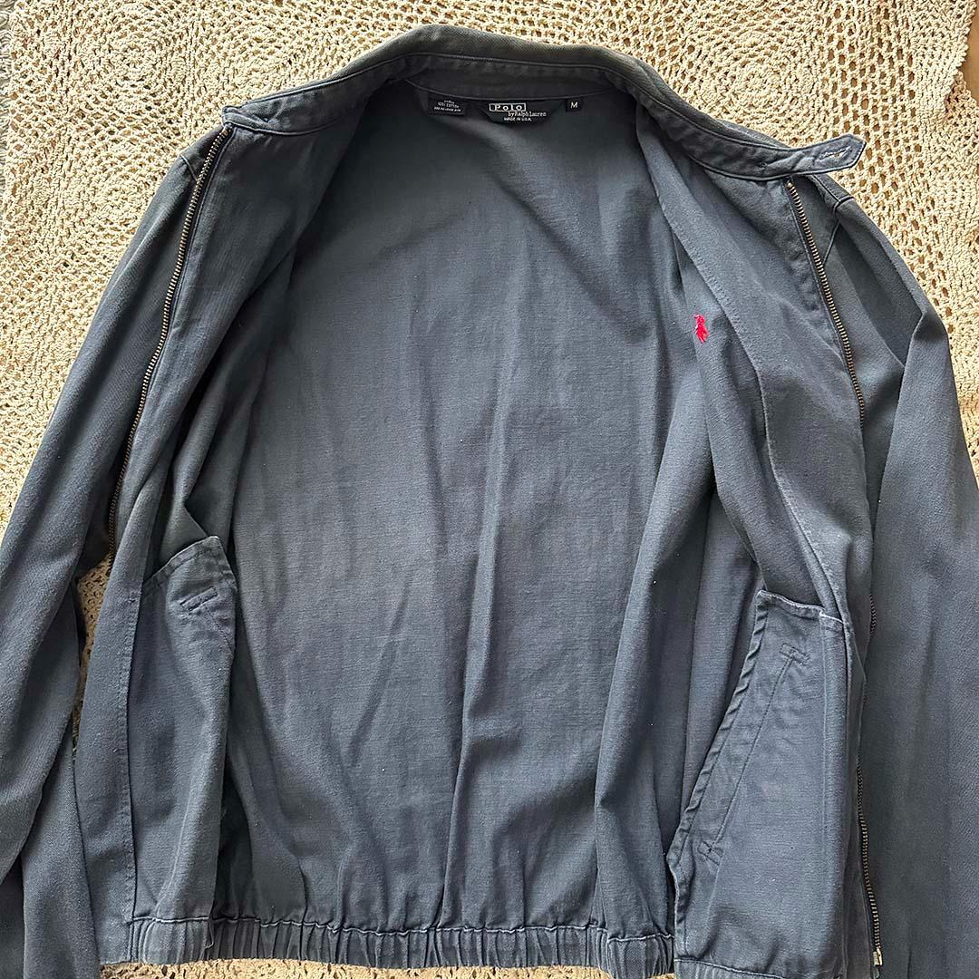 【古着】ポロバイラルフローレン スイングトップ ジャケット ブラック M