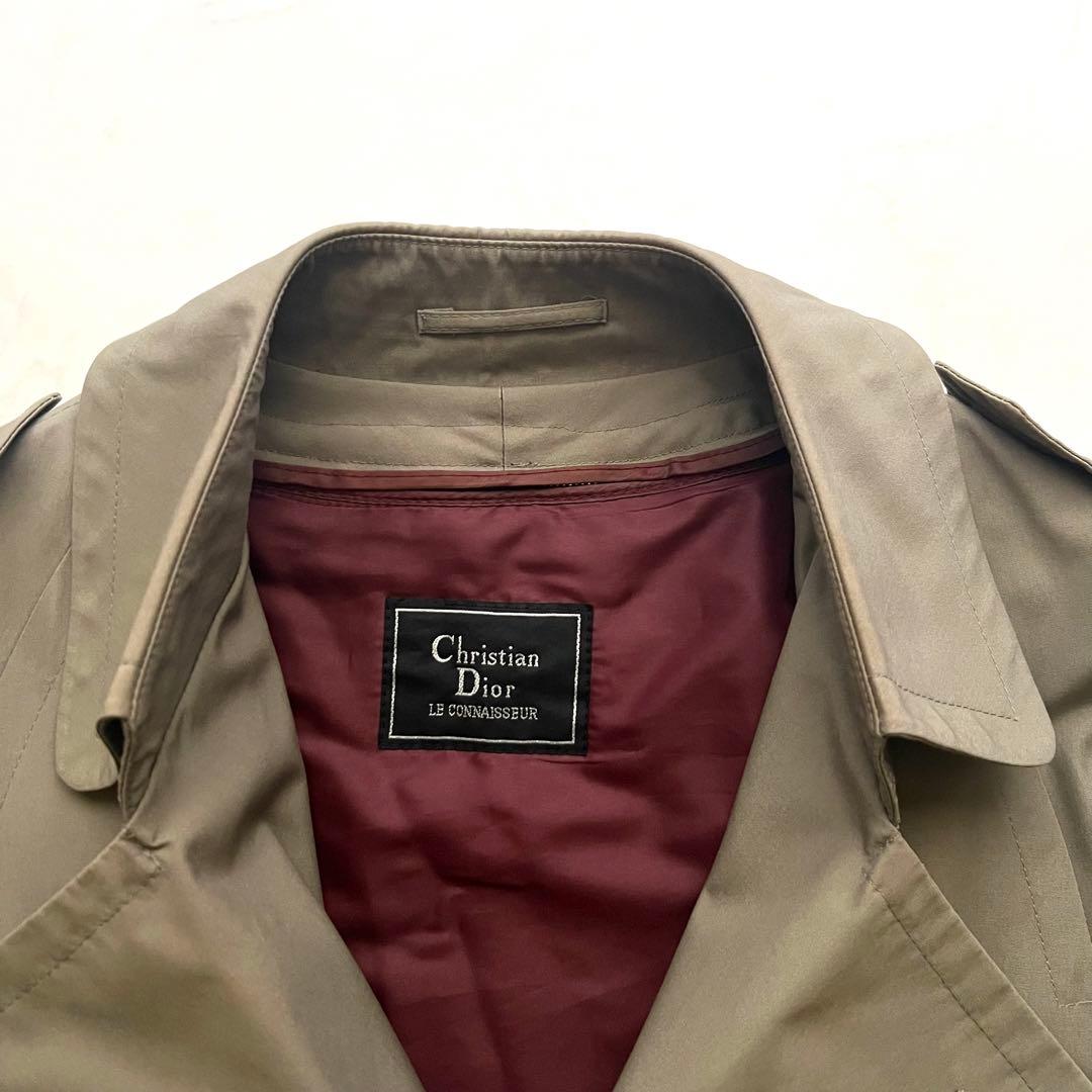 極美品 クリスチャンディオール ロング トレンチコート ライナー ベルト L相当