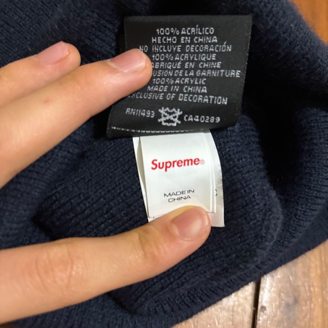 Supreme ネイビー ニット帽