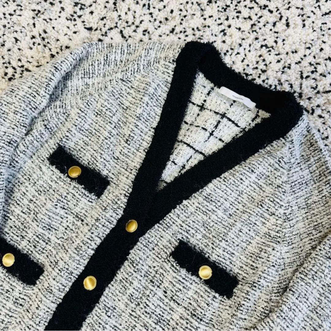 FRAMeWORK TWEEDニットカーディガン フレームワーク カーディガン