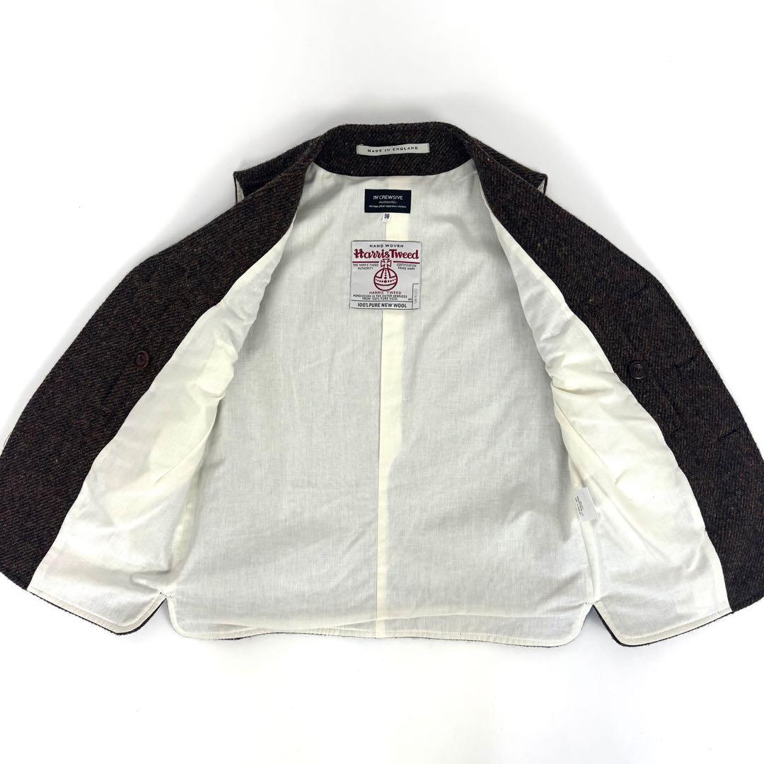英国製 インクルーシブ × Harris Tweed ベスト ブラウン 36