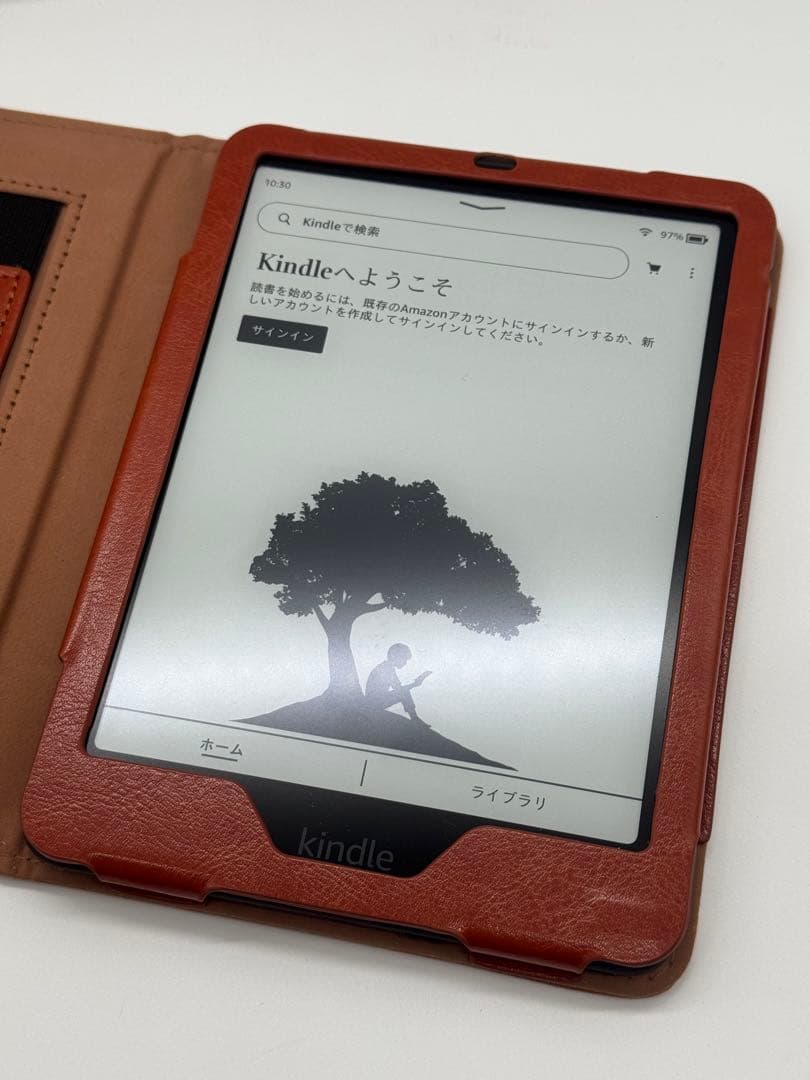 美品 Kindle Paperwhite 第12世代 16GB レザーカバー付