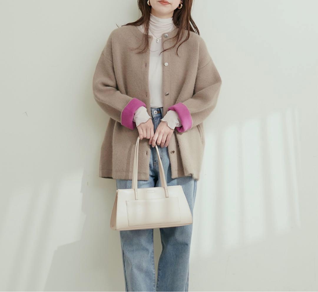 新品 natural couture フェイスニットコート