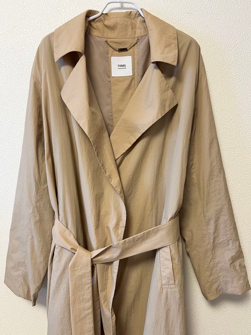 ✼美品✼ TONAL トーナル 軽量 ナイロン トレンチコート ロングコート