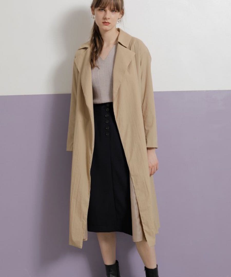 ✼美品✼ TONAL トーナル 軽量 ナイロン トレンチコート ロングコート