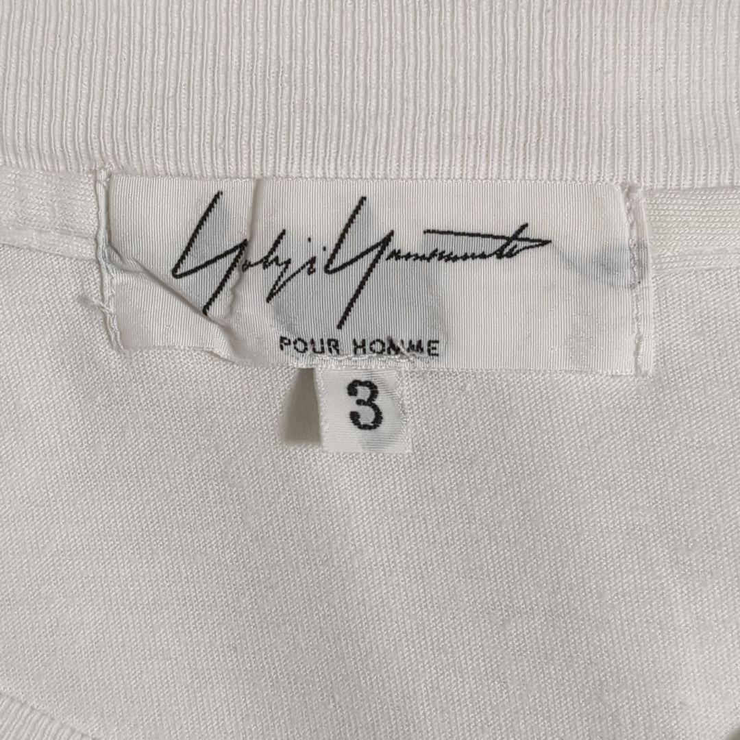 Yohji Yamamoto POUR HOMME Vネック刺繍ラグランTシャツ