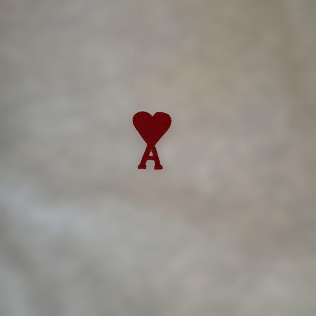 アミパリス ami parisグレー リボン刺繍 Tシャツ