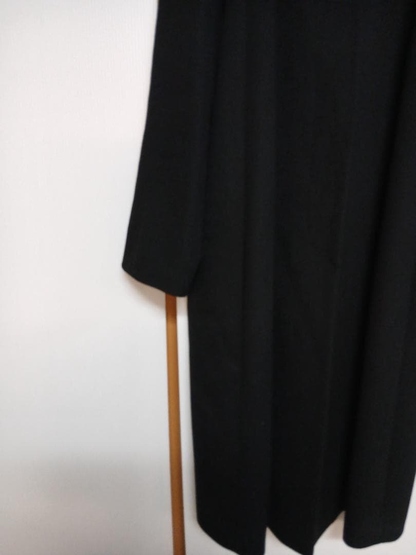 クリーニング済み カシミヤ100％ロングコート 13AR 黒