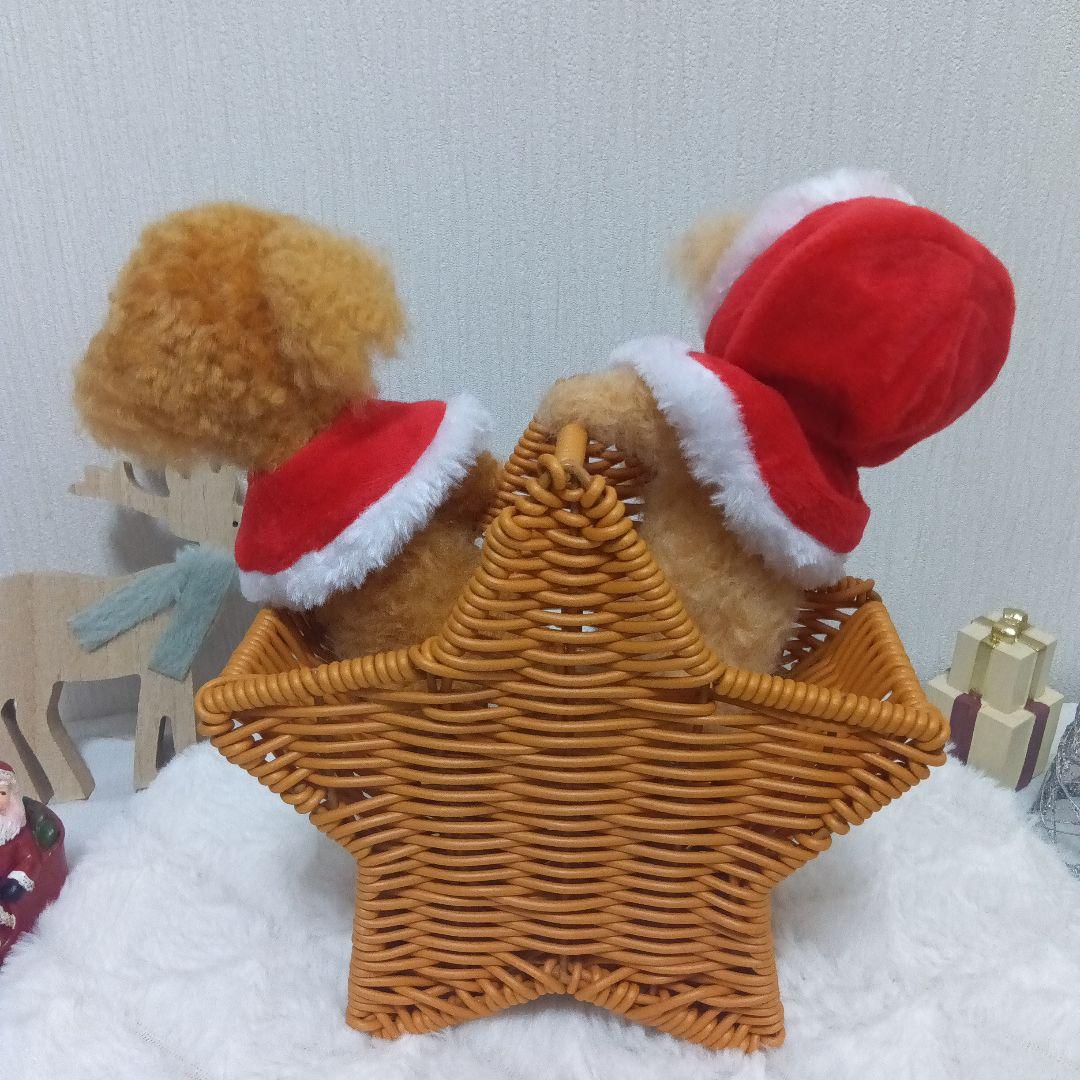 羊毛フェルト　トイプードル　クリスマス
