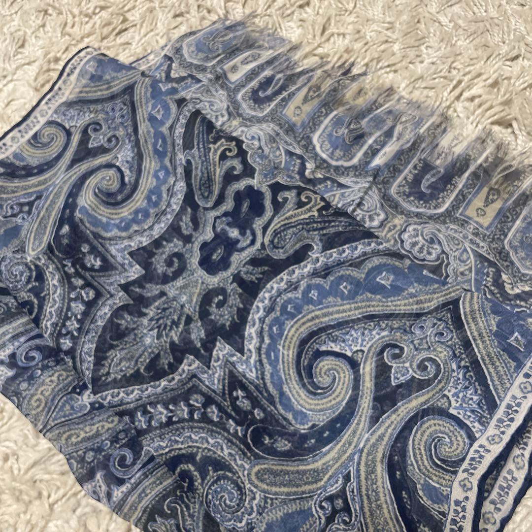 ETRO エトロ ペイズリー柄 シルクストール　シルク100%