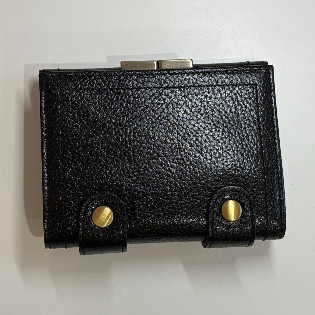 新品同様 BURBERRY バーバリー レザー 三つ折り財布 ウォレット 黒