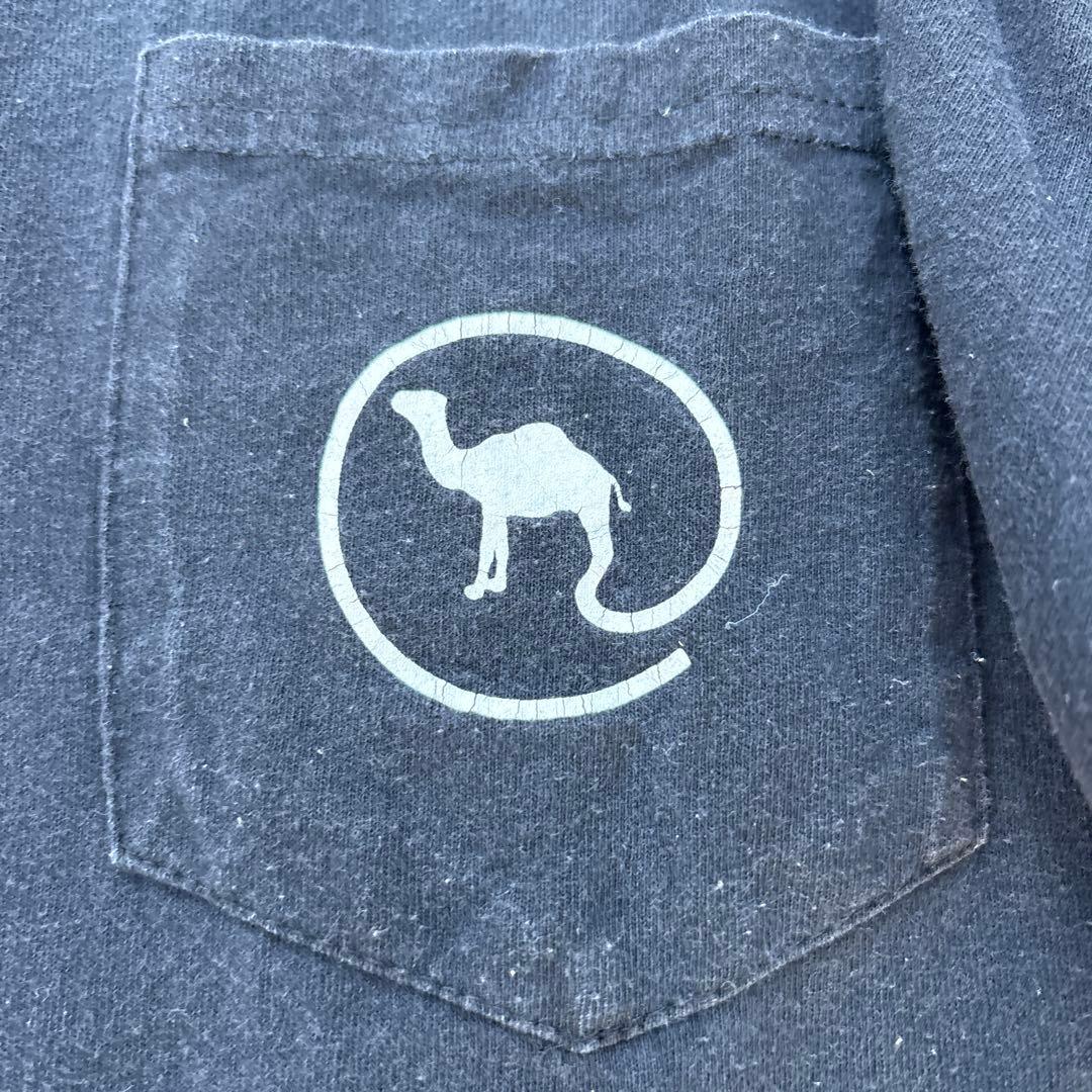 90s vintage CAMEL Black T-shirts 墨黒 fade