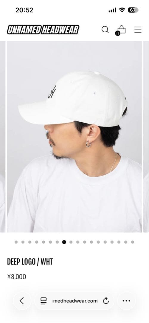 UNNAMED HEADWEAR 白　キャップ　ほぼ新品