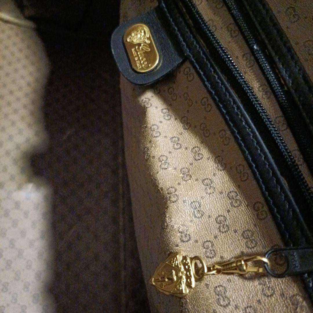 【本革希少モデル】GUCCI オールドグッチ ボストンバッグ ブラック 大容量