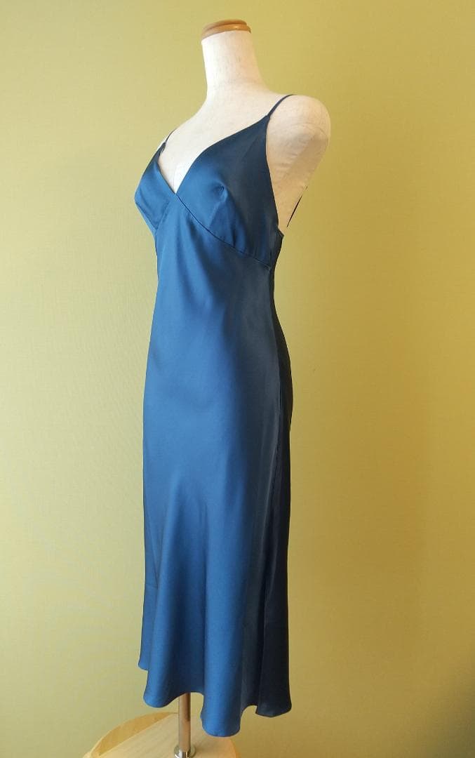 《I.D. SARRIERI》シルクスリップドレス　S