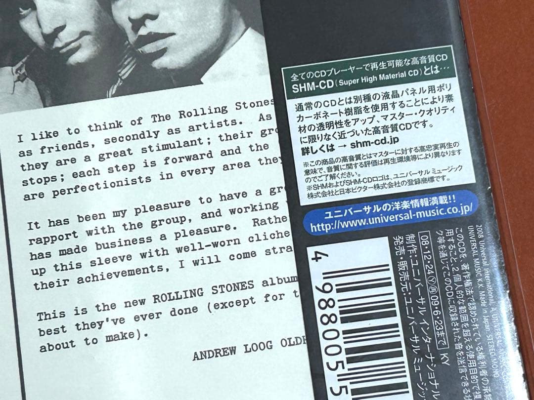 US盤！ 紙ジャケ SHM- CD 　ローリング・ストーンズ / 12×5