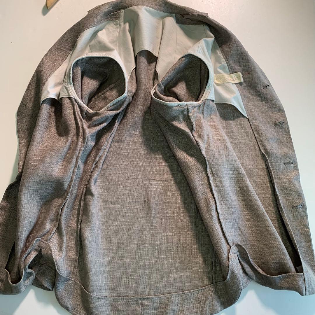 brusco.k 麻100% リネンジャケット テーラード シャツジャケット M