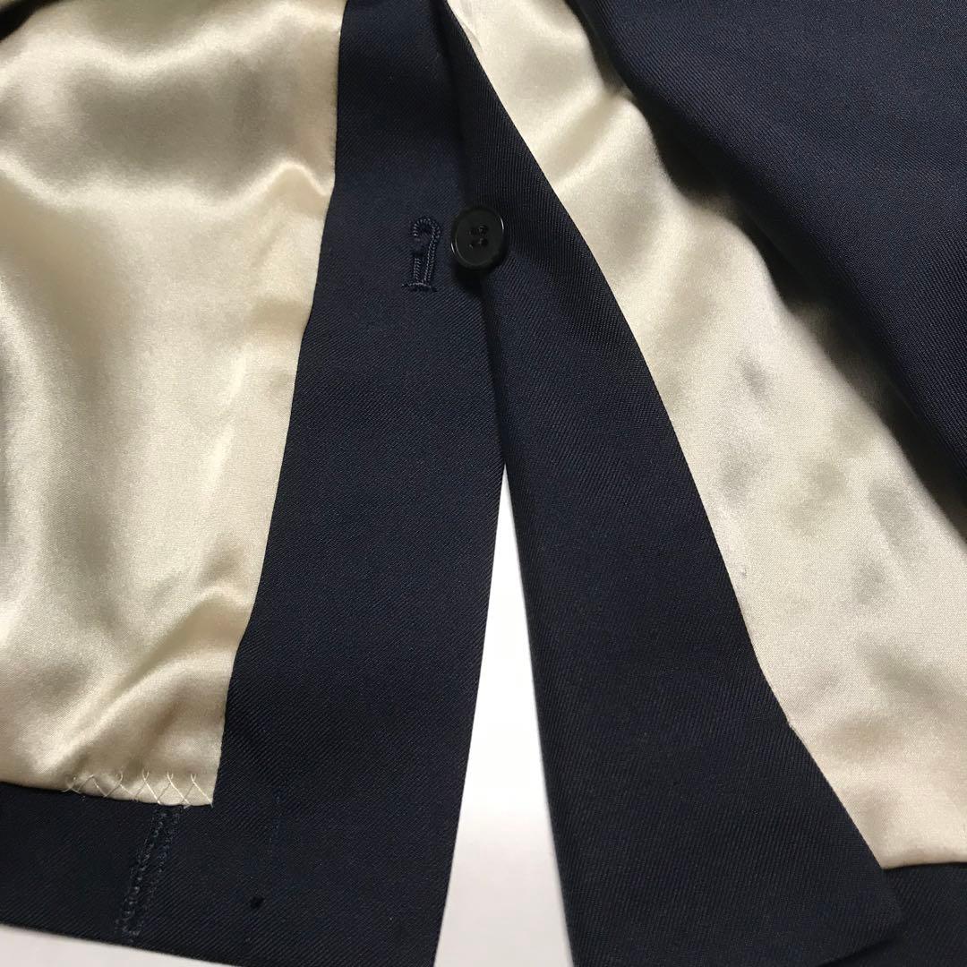 BARNEYS NEW YORK ネイビー シルクトレンチコート　38