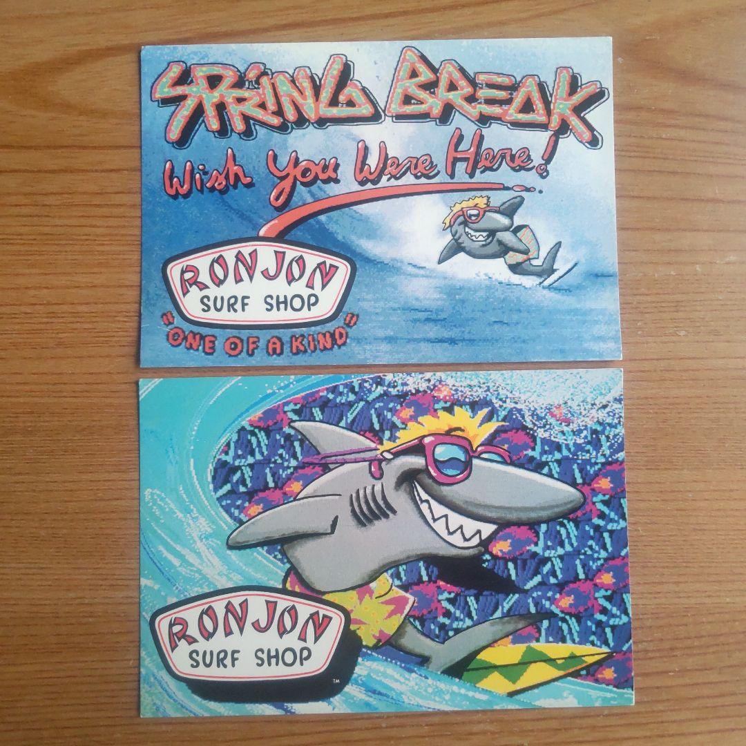 RON JON サメデザイン Tシャツ Sサイズ ピンク　ポストカード２枚付き