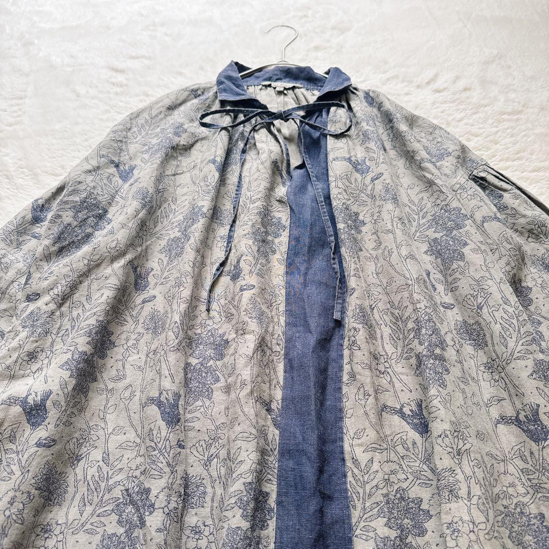 【c s】Vlas Blomme コルトレイクリネンチュニックワンピース
