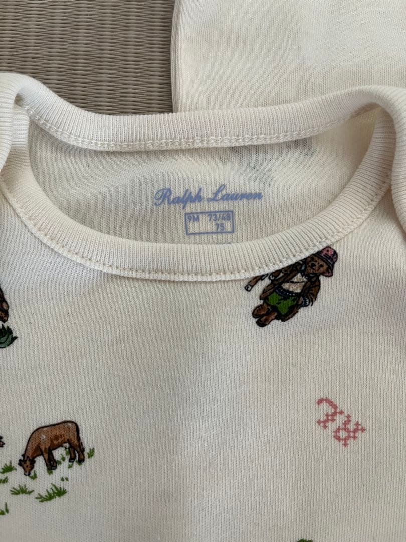 【新品未使用】RALPH LAUREN ロンパース　長袖　2枚セット