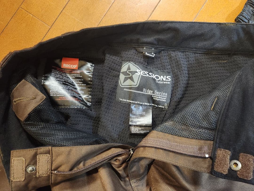 SESSIONS スノーボードパンツ下(L)　新品未使用　RECCO　 ブラウン