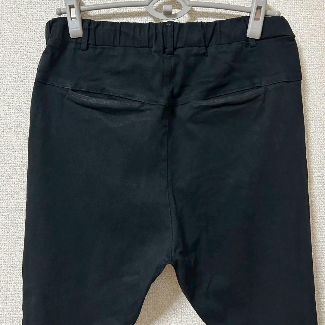 CAMBIO【L】スーパーストレッチサルエルパンツ　テーパード　ブラック　メンズ
