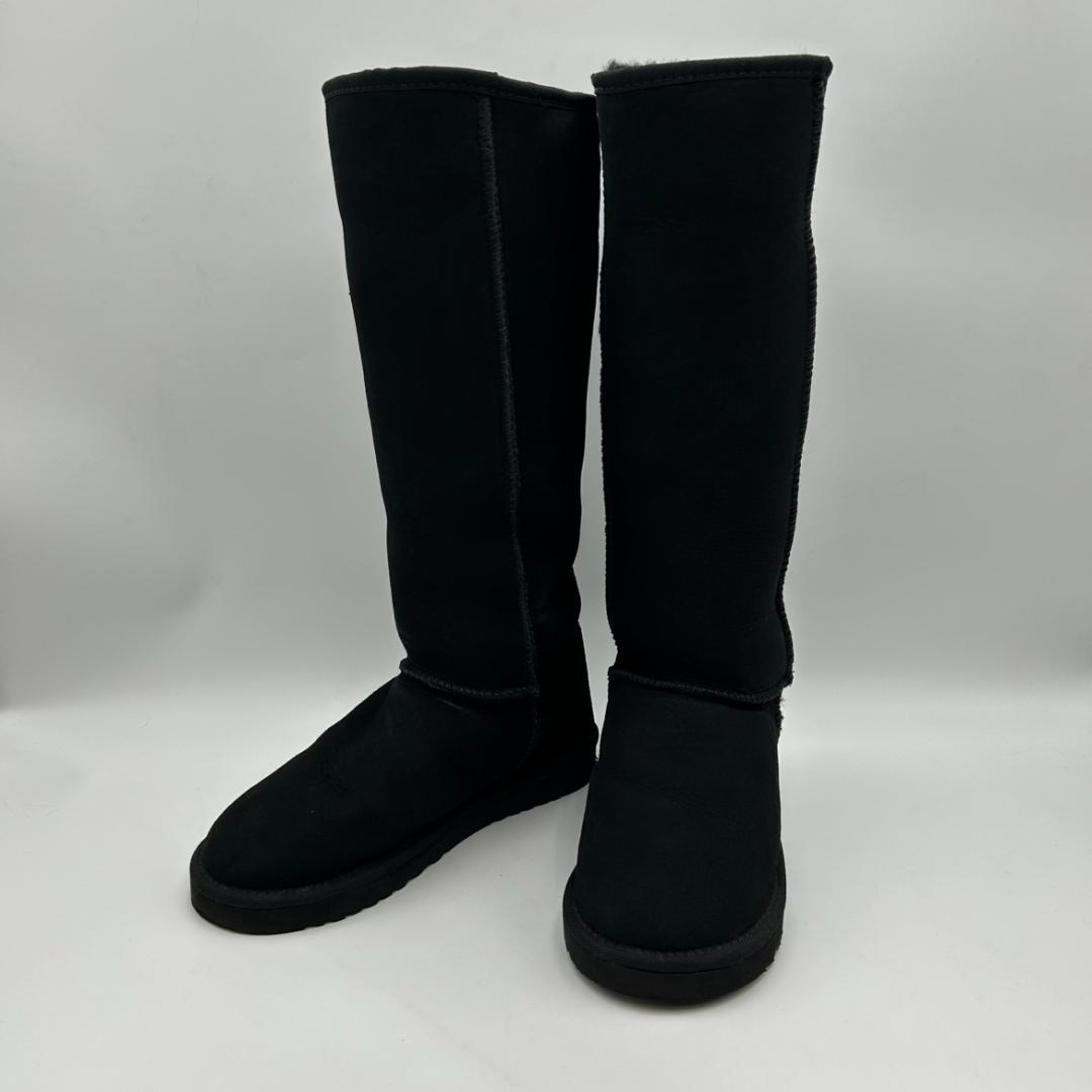 UGG　アグ　ロング　ムートンブーツ　オーストラリア　ブラック　黒　24cm