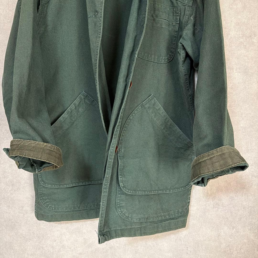 エルエルビーン 古着 フィールドコート USA グリーン M 80s 90s