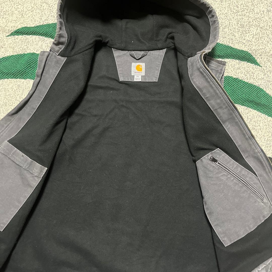 Carhartt フード付きベスト グレー