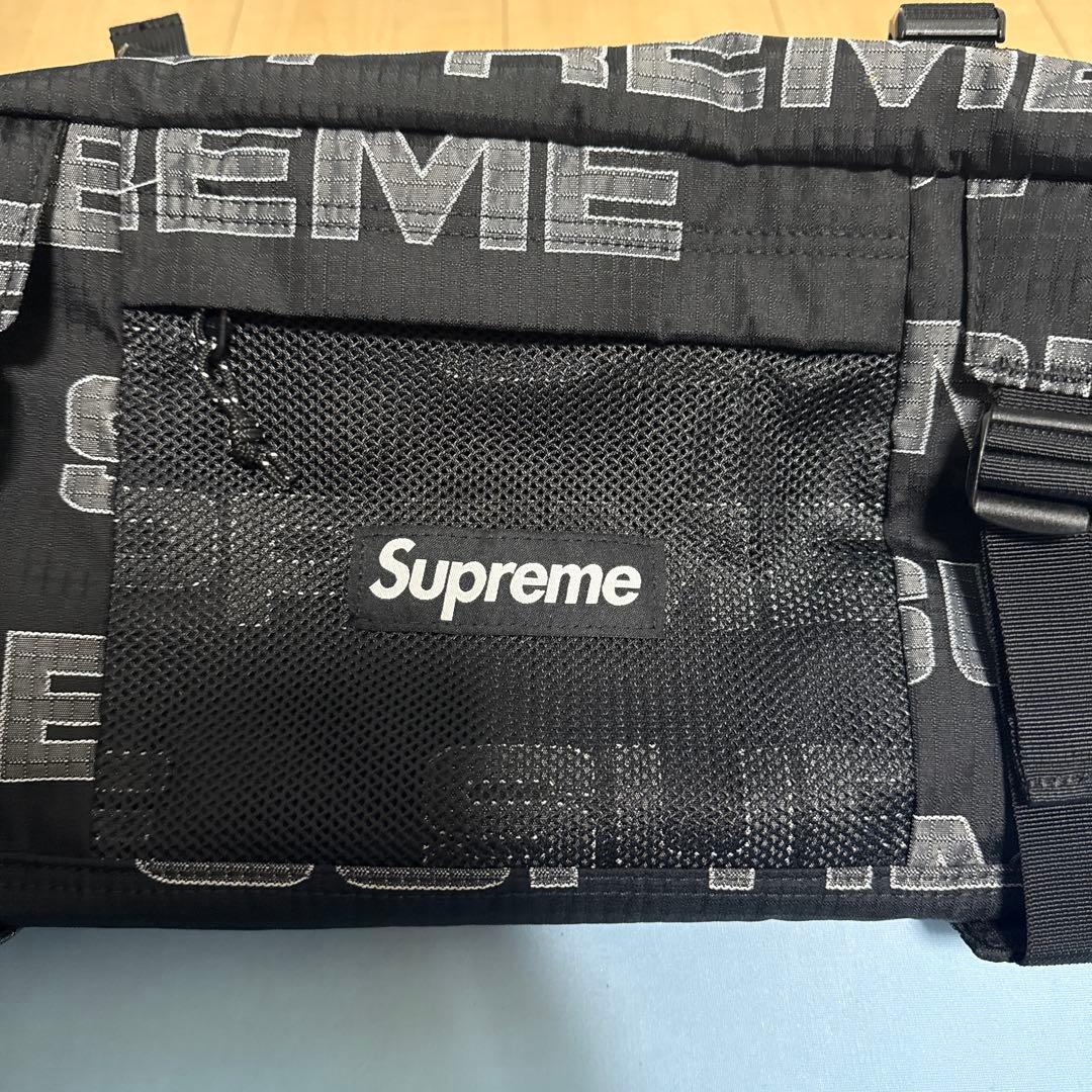 Supreme ブラック ダッフルバッグ